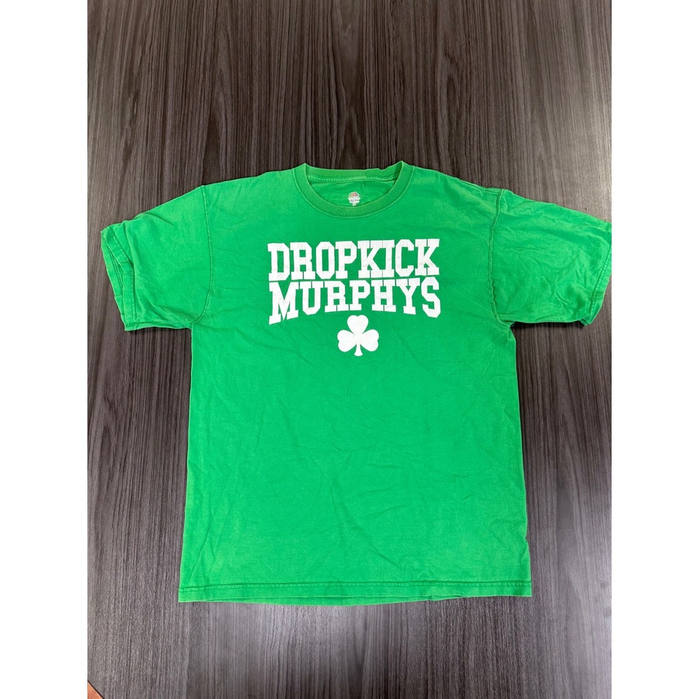 Dropkick Murphys Green Band T-Shirt Mens‎ Large Shamrock Graphic Fruit the Loom